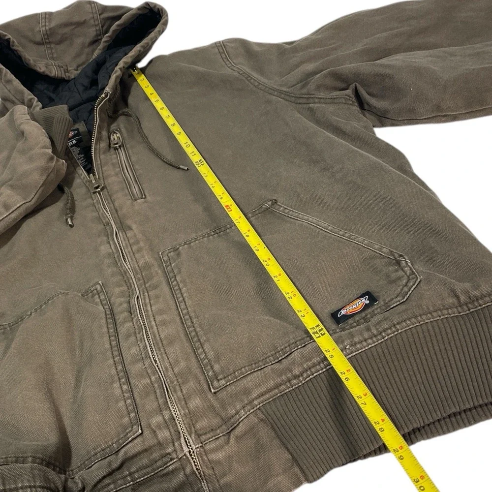 Dickies Heavy Workwear Canvas Hooded Workwear Jacket Zip Closure‎ Men's 2XL Tall